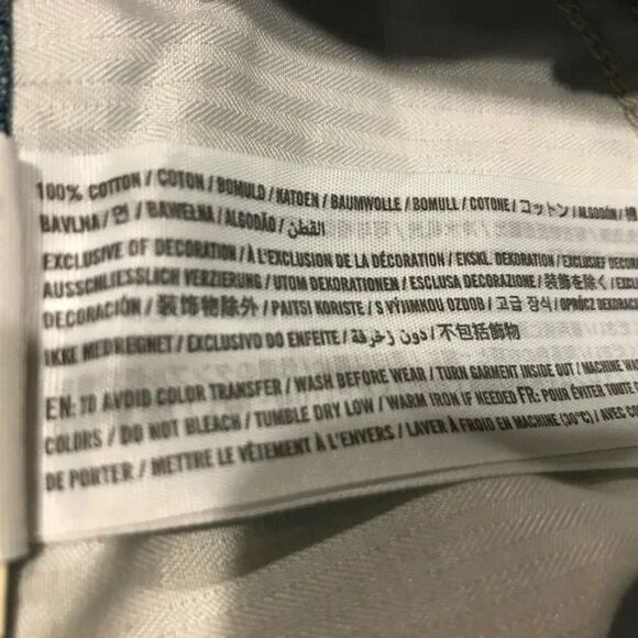 Abercrombie & Fitch embroidered jean Skirt Ram hem NWOT - Picture 5 of 6